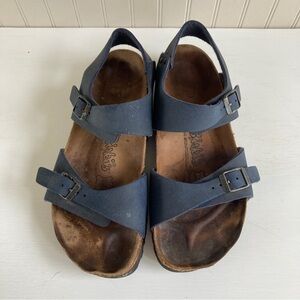 Birkis Birkenstock Kumba Sandals Navy Blue Womens Size 8 Mens 6